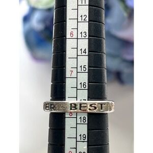 Best Friends Forever‎ Ring Silver Tone Band Ring Size 8 Friendship Jewelry